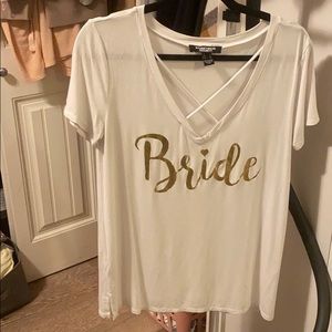 White bride t-shirt